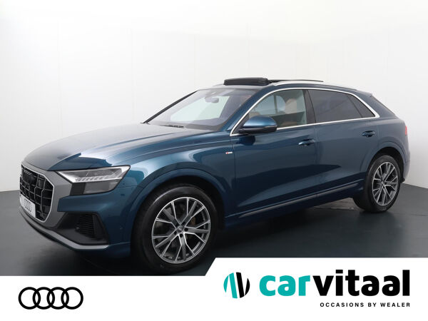 Audi Q8 55 TFSI quattro Pro Line Plus | 340 PK | Trekhaak |  Luchtvering  | S-Line exterieur | Dynamic steering | Panoramadak | Lederen bekleding Valcona |