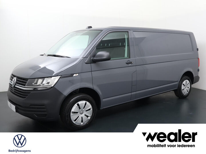 Volkswagen Bedrijfswagens Transporter 2.0 TDI L2H1 28 | 150 PK | LM Velgen 18"Zwart | Airco | Cruise Control | Zwarte Logo's | Radio BT Apple Carplay / Android Auto | Verzwaarde Vering achter | Parkeersensoren V+A + Achteruitrijcamera  | Trekhaak | BPM Vrij