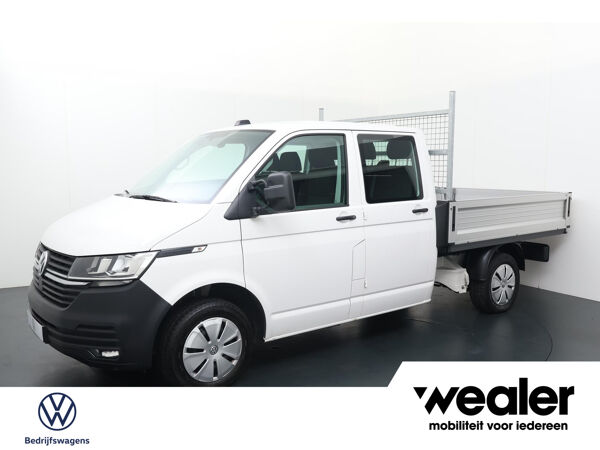 Volkswagen Bedrijfswagens Transporter 2.0 TDI L2H1 DC 30 Comfortline Pick-Up | 6-Persoons | 110 PK | Navigatiesysteem BT Apple Carplay / Android Auto DAB+ | Comfortstoel + Bijrijdersbank | Open Laadbak | Trekhaak