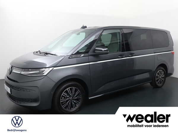 Volkswagen Multivan 1.4 eHybrid L2H1 Style | PHEV 218 PK | 7-Zitter + Vis-a-Vis 2e Zit-rij | Lederen bekleding | Stoelverwarming | Standkachel + afstandbediening | Multifunctionele Tafel | Elektrische Zijschuifdeuren | Achterklep + sluithulp | Cruise Controle Adaptief | Navigatie DAB+ Apple Carplay | Privacyglas 90% | PDC V+A + Achteruitrijcamera | Trekhaak Wegklapbaar