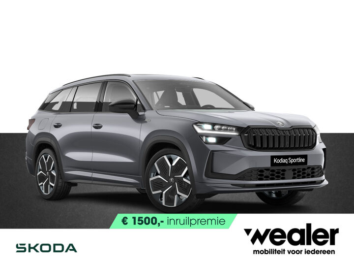 Škoda Kodiaq Sportline Business 1.5 TSI PHEV 204 DSG | Automaat | Pano-dak | Trekhaak | 21" Lichtmetalen Velgen | Led Matrix | Winterpakket |