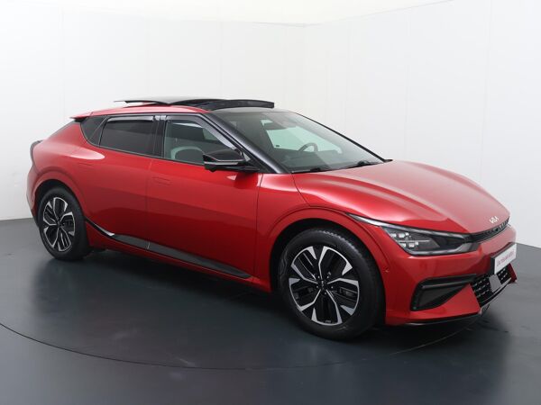 Kia EV6 GT-Line 77.4 kWh | SoH 100% | Panorama dak | Digitale cockpit | Automaat | Multifunctioneel stuurwiel | Cruise control | Laneassist | Flippers | Spraakbediening | Drivemode | Bluetooth | Navigatie | Apple Carplay - Androidauto | Dab+ | Kinderslot | Automatische achterklep | Inklapbare spiegels | Automatische verlichting | Climate | Stoel verwarming/Ventilatie | Stuurverwarming | Achteruitrijcamera + 360 camera | Autohold | Memoryseat | Meridian surround sound | Lm19'' | Trekhaak |